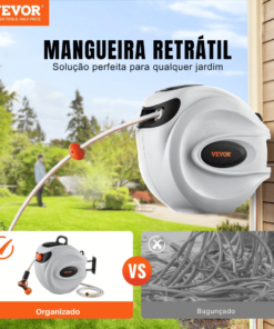 Mangueira Retrátil Carretel VEVOR 40m x 1/2"