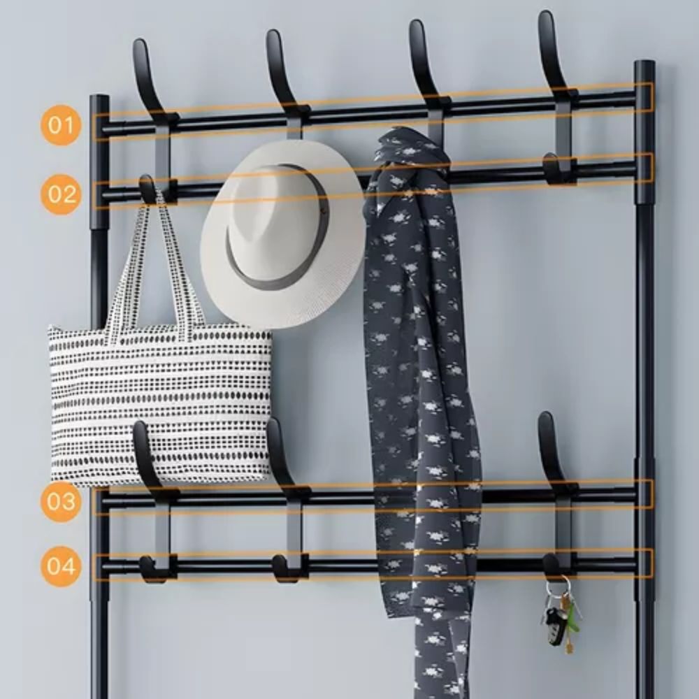 Cabideiro Sapateira Metálica Decoteam 4 Níveis 8 Ganchos - Imagem 5