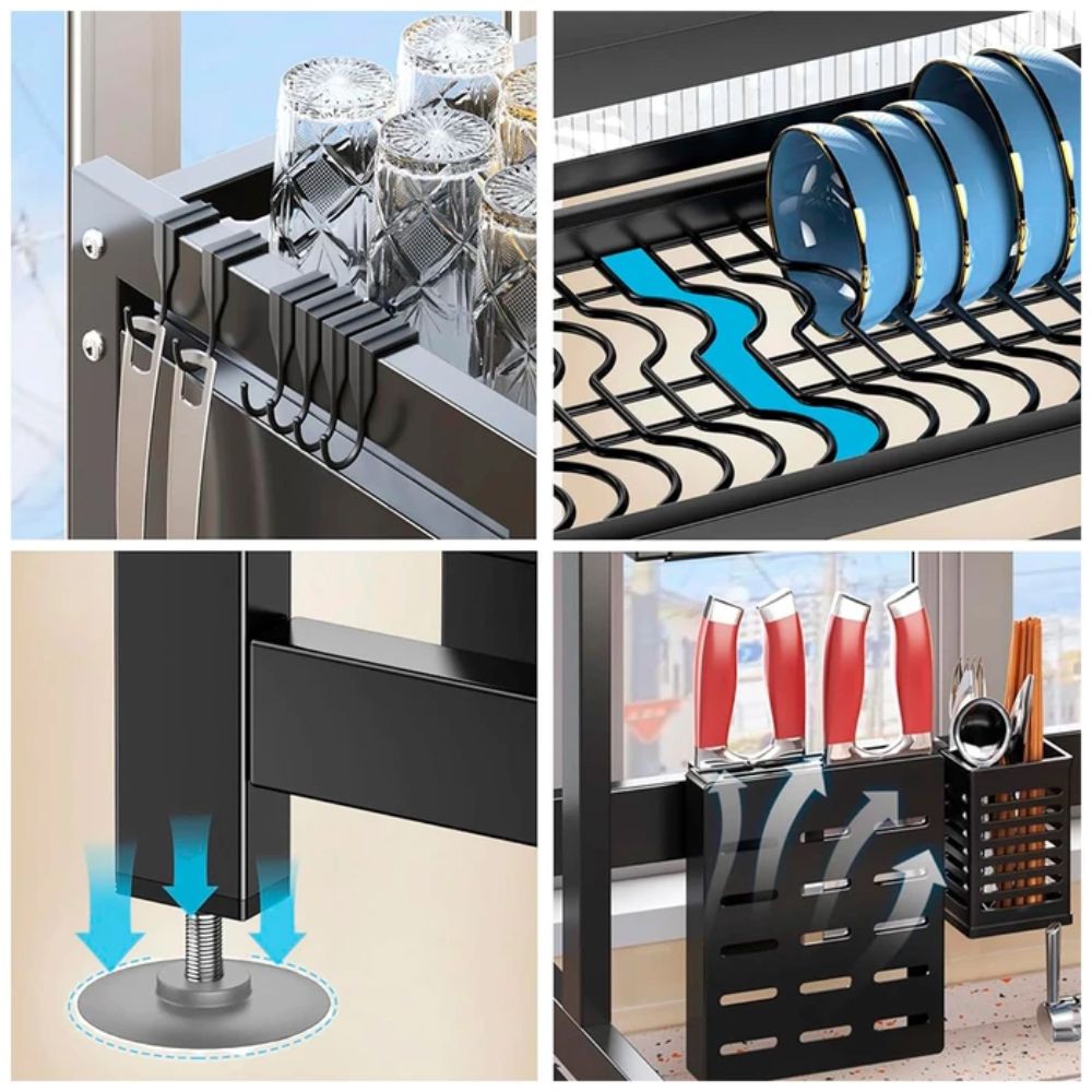 Organizador Escorredor Decoteam 2 Prateleiras 85x28x80 - Imagem 6