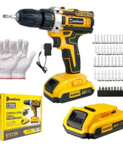 Parafusadeira e Furadeira Huahuo 26V - Bateria de Brinde