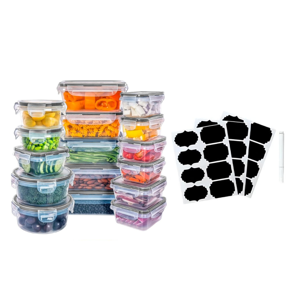 Conjunto 16 Potes Herméticos Croix Empilhavel Tampa E Trava - Imagem 11