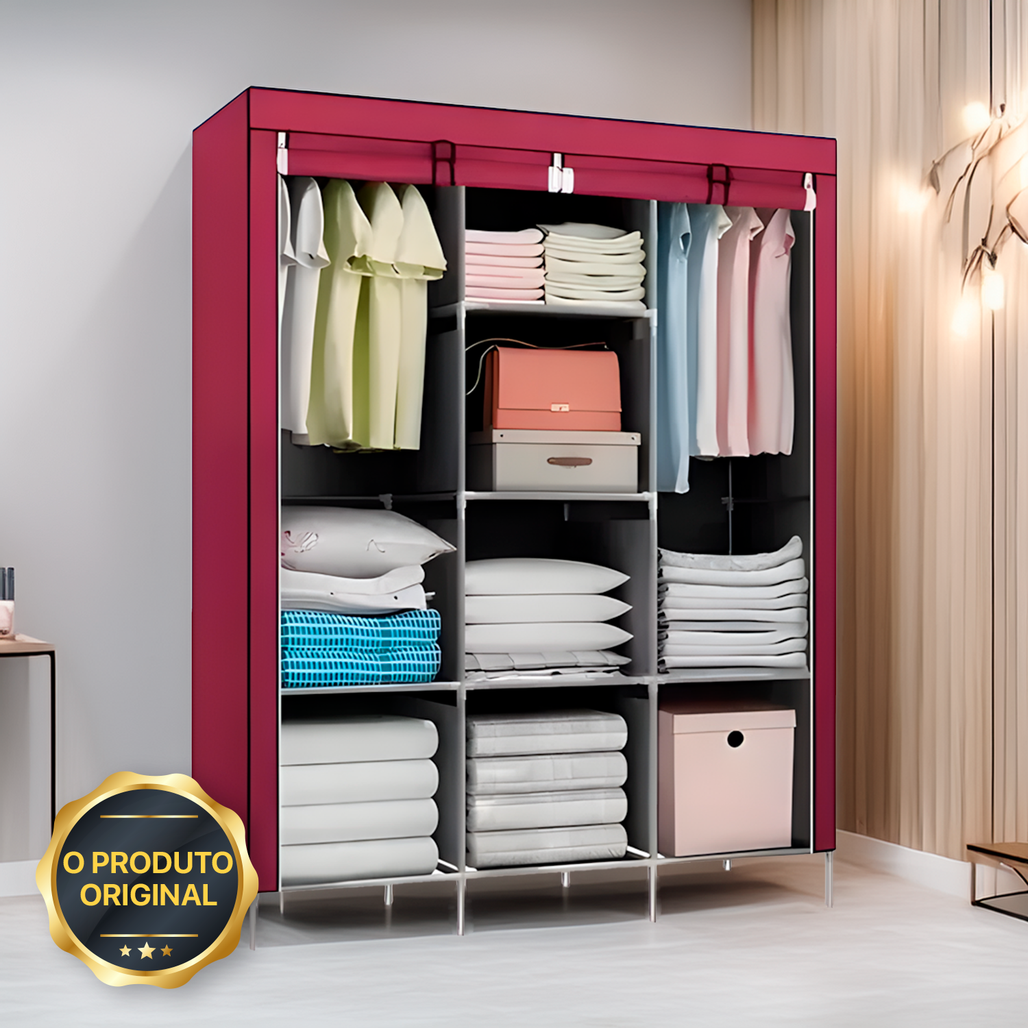 Guarda Roupa Dobrável Organizador Roupa Decoteam - Imagem 10