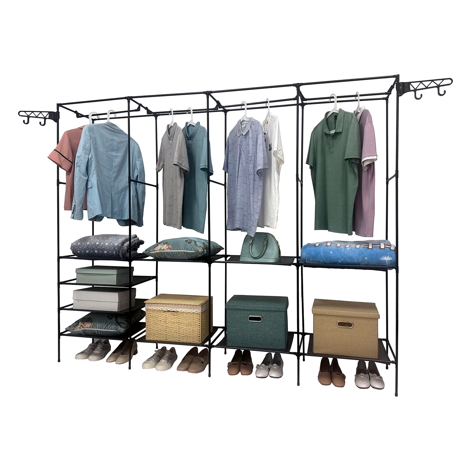Guarda Roupa Decoteam Dobrável Closet Aberto Organizador Aço - Imagem 10