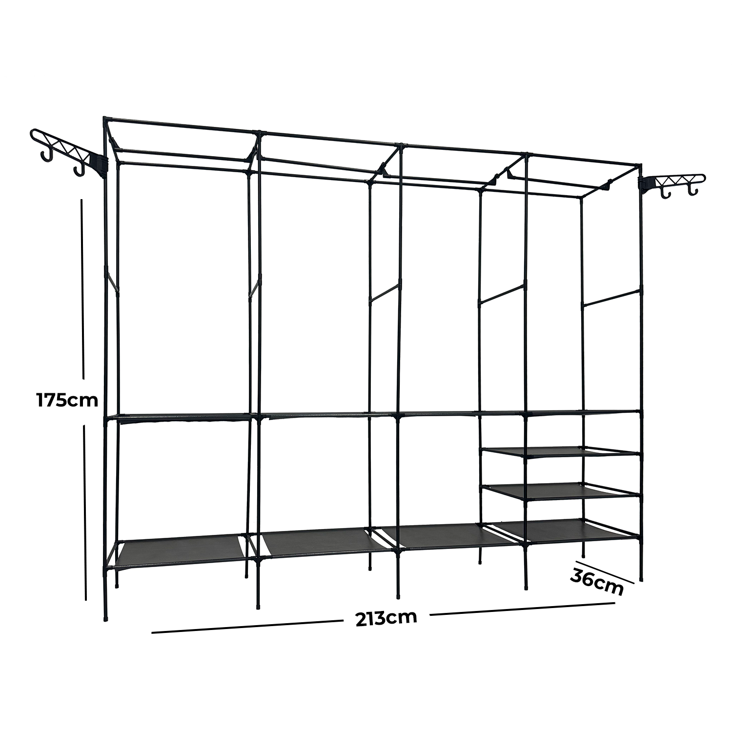 Guarda Roupa Decoteam Dobrável Closet Aberto Organizador Aço - Imagem 9