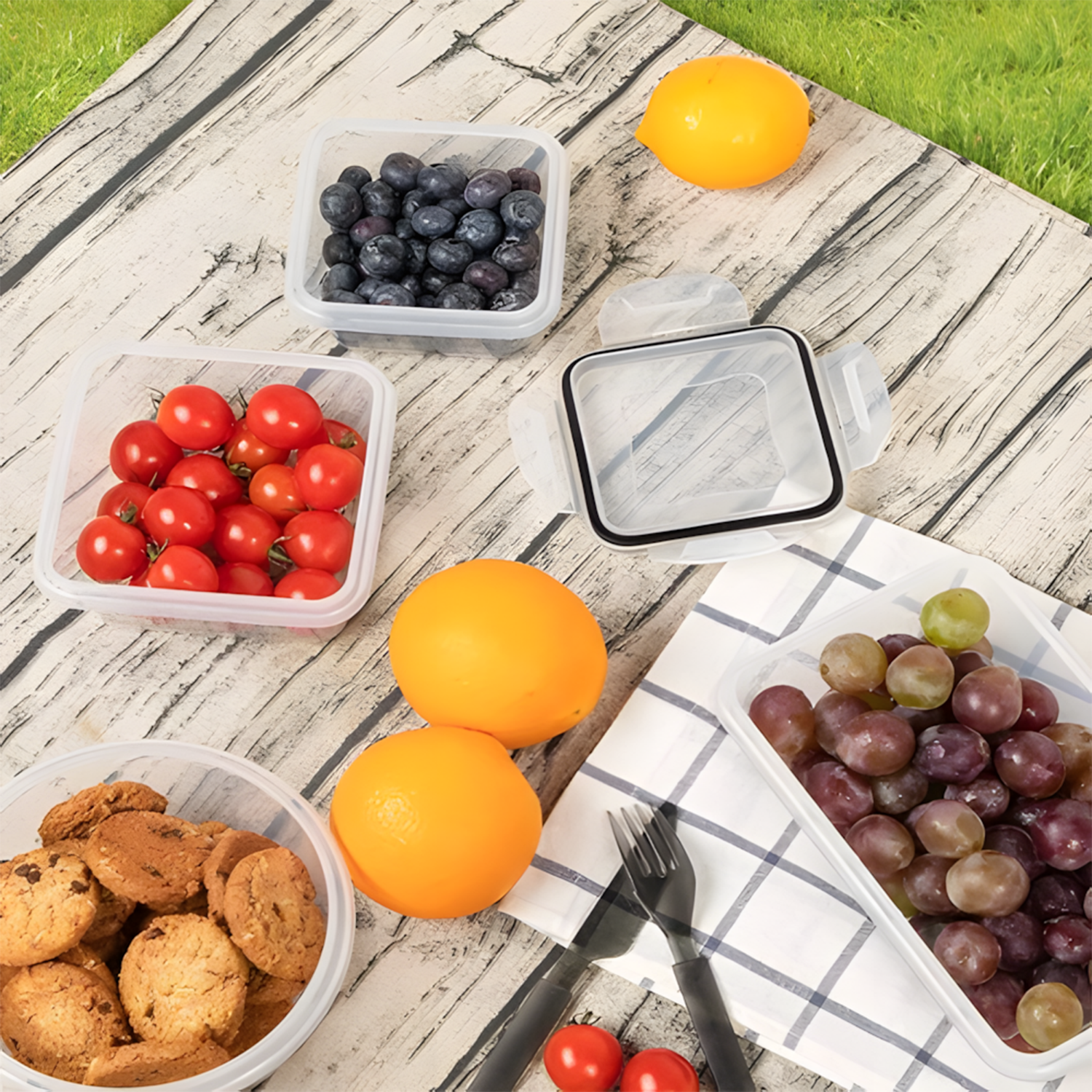 Conjunto 16 Potes Herméticos Croix Empilhavel Tampa E Trava - Imagem 3