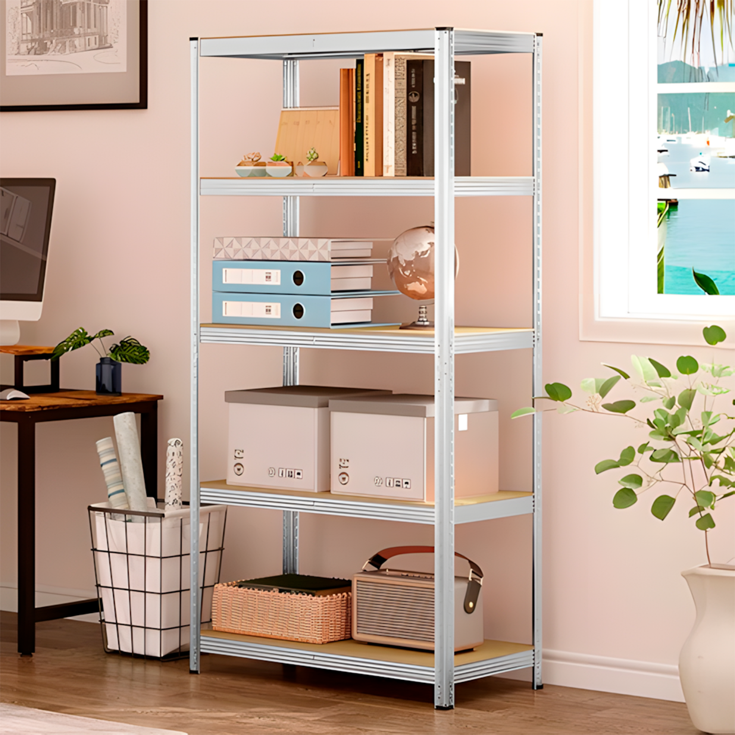 Estante De Aço Decoteam Organizadora 5 Prateleiras Multiuso - Imagem 5