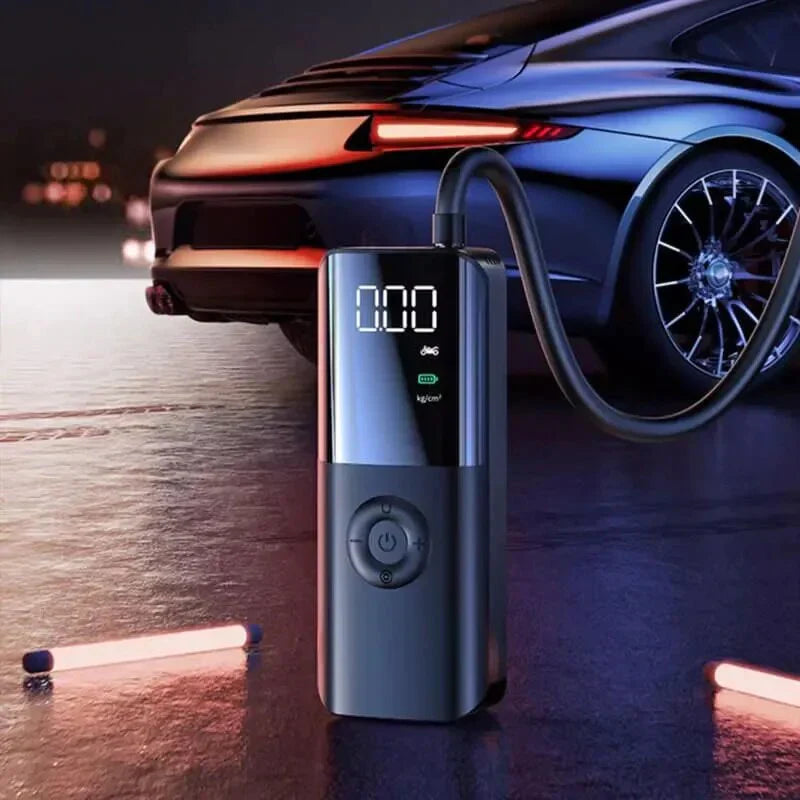 Compressor de Ar Portátil 12V Sem Fio com Iluminação LED e Inflação Rápida - Imagem 4