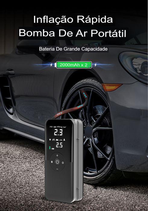 Compressor de Ar Portátil 12V Sem Fio com Iluminação LED e Inflação Rápida - Imagem 5