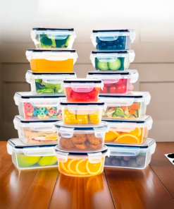 Conjunto 16 Potes Herméticos Croix Empilhavel Tampa E Trava