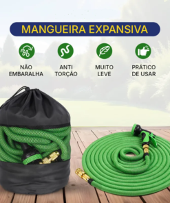 Mangueira Mágica Flexível Irrigação + Esguicho de Brinde