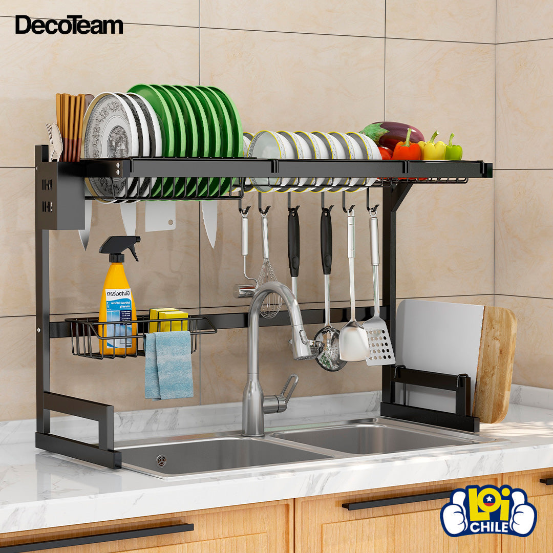 Escorredor de louças Decoteam 2 andares em aço inox Alta Qualidade - Imagem 4