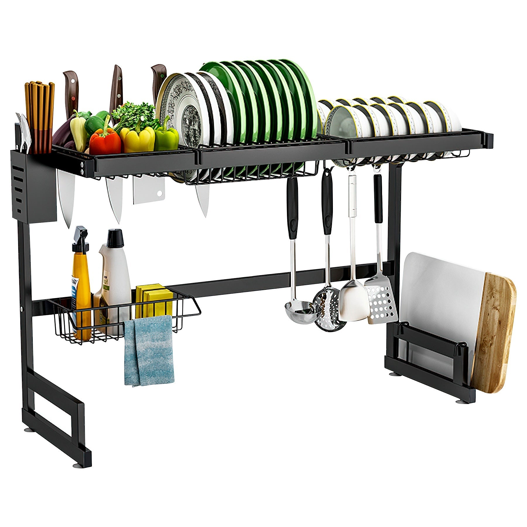 Escorredor de louças Decoteam 2 andares em aço inox Alta Qualidade