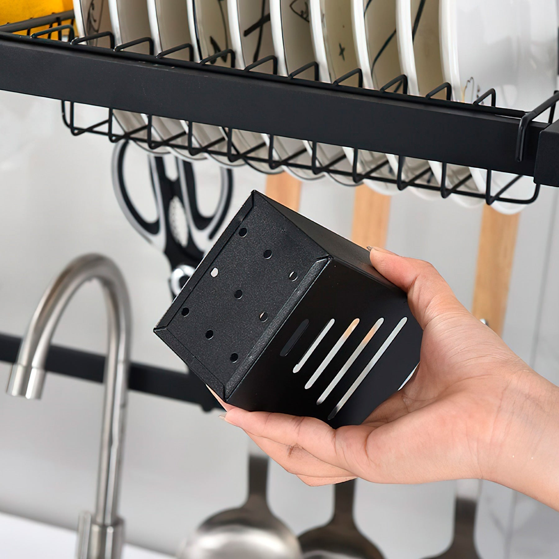 Escorredor de louças Decoteam 2 andares em aço inox Alta Qualidade - Imagem 3