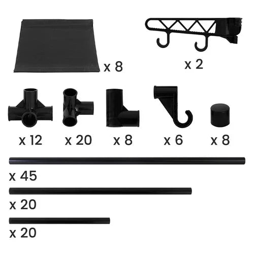 Guarda Roupa Decoteam Dobrável Closet Aberto Organizador Aço - Imagem 3