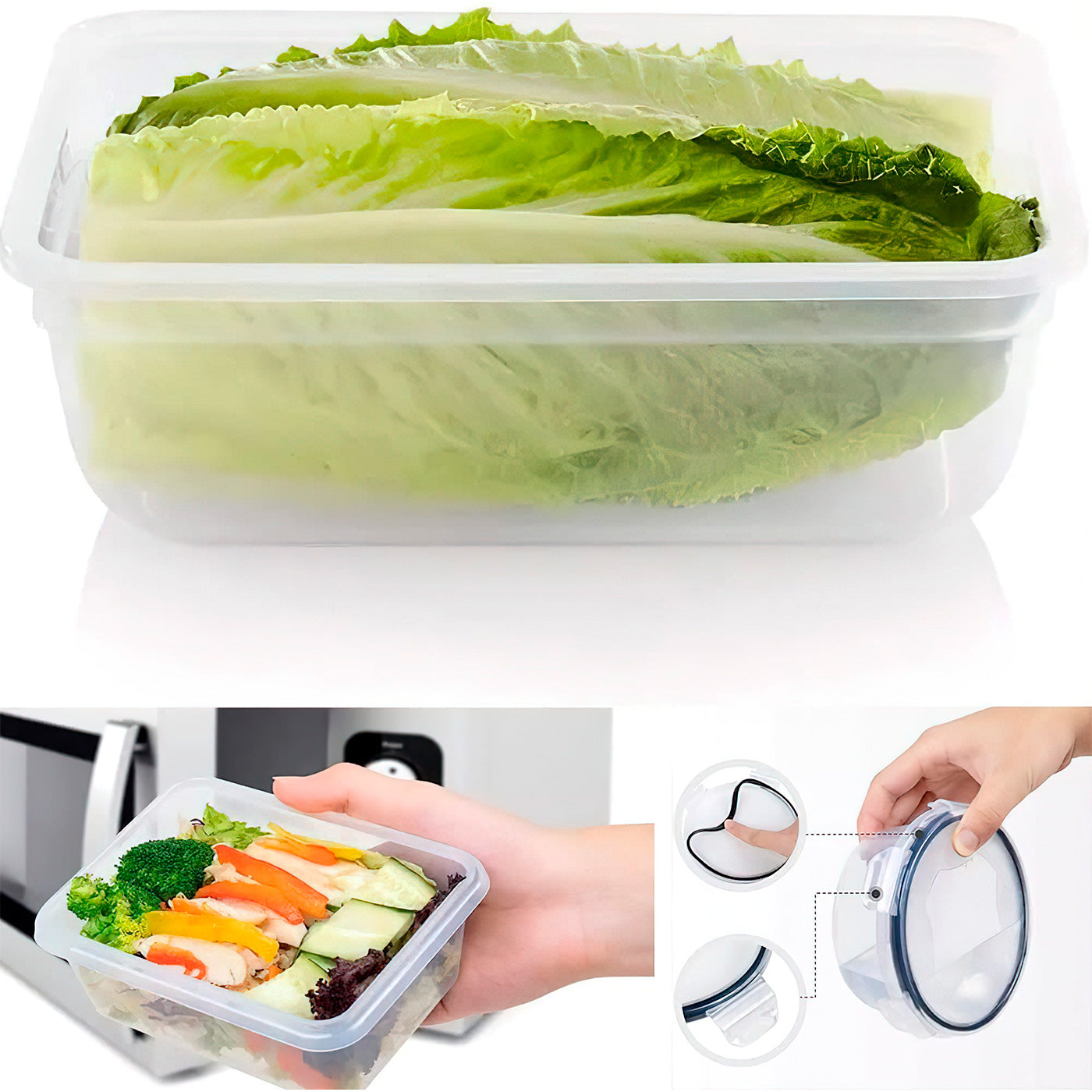 Conjunto 16 Potes Herméticos Croix Empilhavel Tampa E Trava - Imagem 10